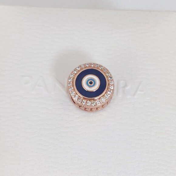 Pandora Evil Eye Double Sided Charm Exclusive Bead Rose Gold with box - Picture 4 of 5
